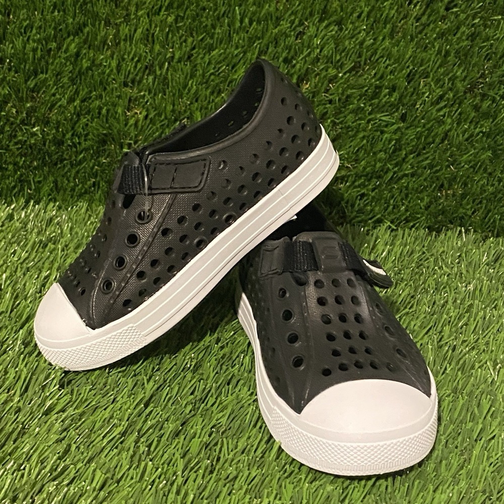 Skechers Foamies Guzman Steps Aqua Surge Black White Toddler Size 7